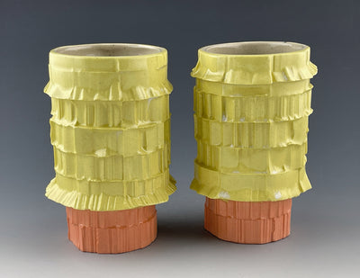 Spool Cup Pair, Yellow/Peach