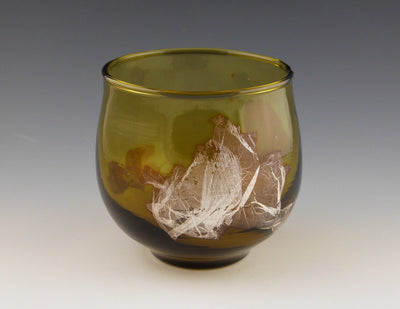 Silver Leaf Votive, Amber